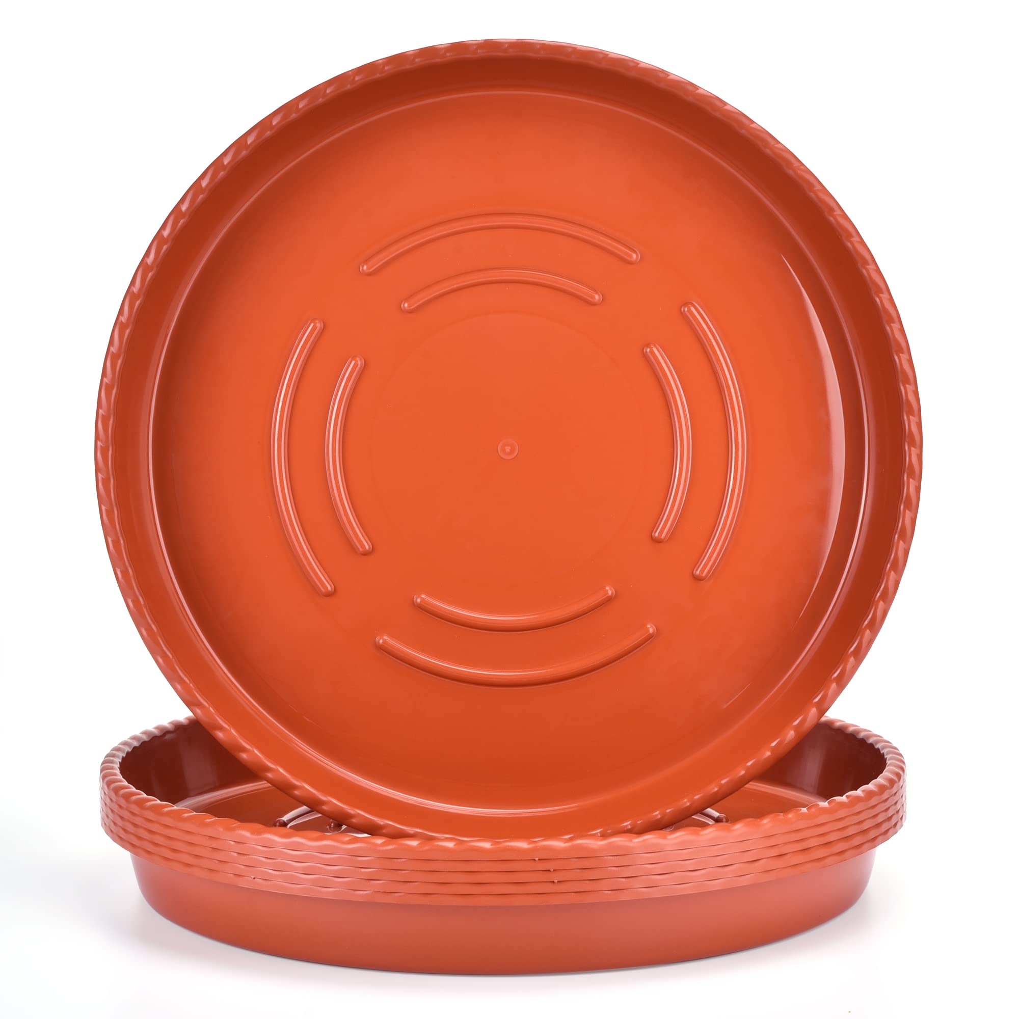 Amazon.com : GRESPRI 14 Inches Red Brown Plant Saucers for